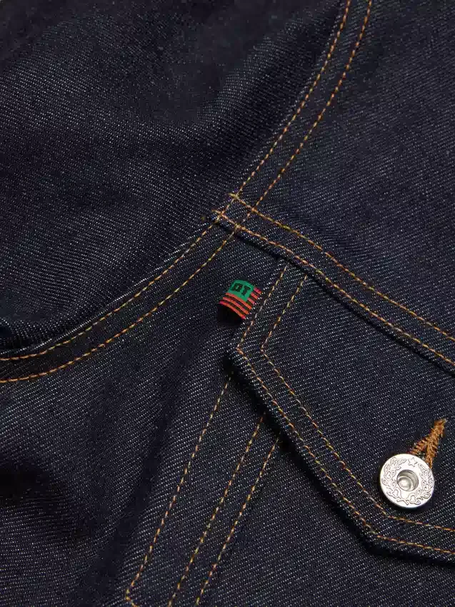 Jeansjacke mit Webkante