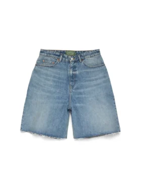 Jeansshorts in heller Denim-Waschung