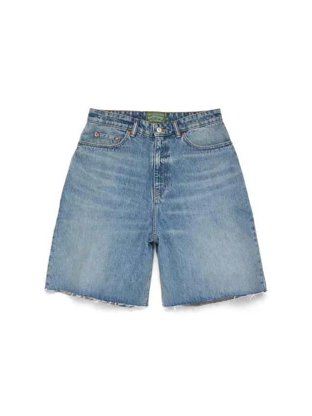 Jeansshorts in heller Denim-Waschung