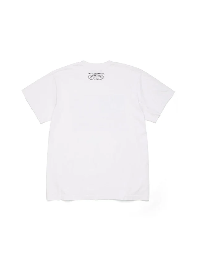 T-Shirt mit Kranz-Flaggen-Motiv, weiß