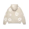 Kapuzenpullover mit Reißverschluss „Cotton Wreath“ in Creme