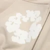 Kapuzenpullover mit Reißverschluss „Cotton Wreath“ in Creme