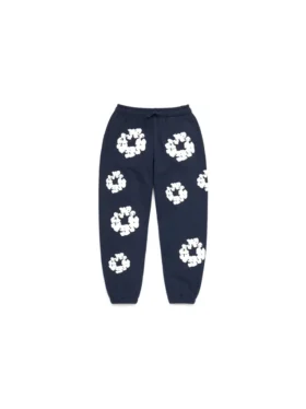 Kinder-Cotton Wreath Sweatpant in Marineblau