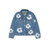 Kinder-Denim-Jeansjacke „Cotton Wreath“ in Hellindigo