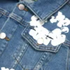Kinder-Denim-Jeansjacke „Cotton Wreath“ in Hellindigo