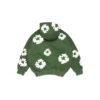Kinder-Kapuzenpullover mit Cotton Wreath-Motiv, grün