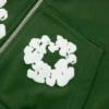 Kinder-Kapuzenpullover mit Cotton Wreath-Motiv, grün
