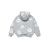 Kinder-Kapuzenpullover mit Reißverschluss „Cotton Wreath“, grau