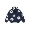 Kinder-Kapuzenpullover mit Reißverschluss „Cotton Wreath“ in Marineblau
