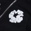 Kinder-Kapuzenpullover mit Reißverschluss „Cotton Wreath“, schwarz