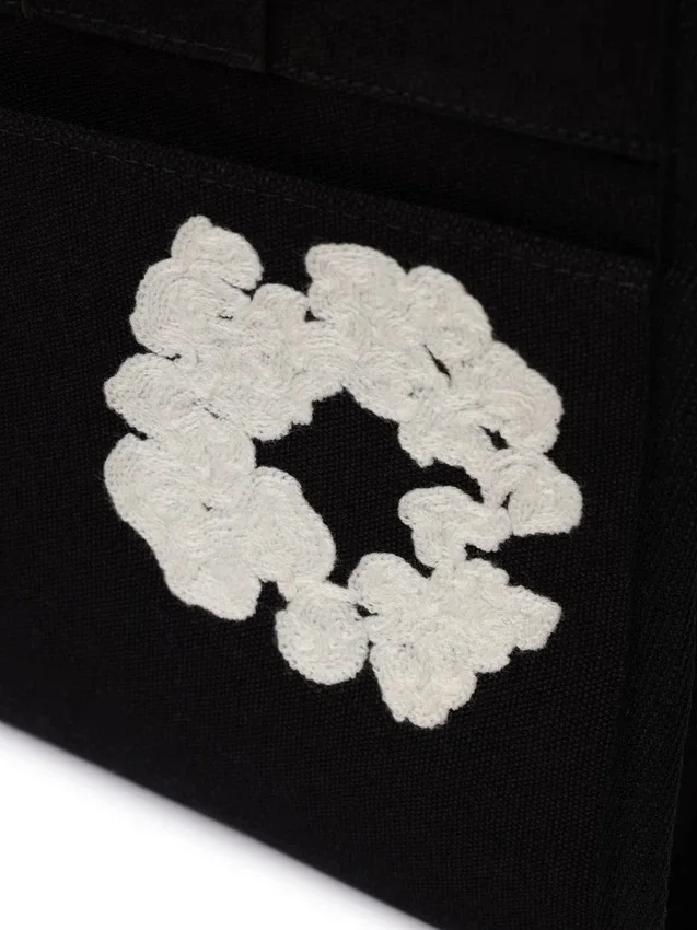 Kleine Canvas-Tasche „Cotton Wreath“