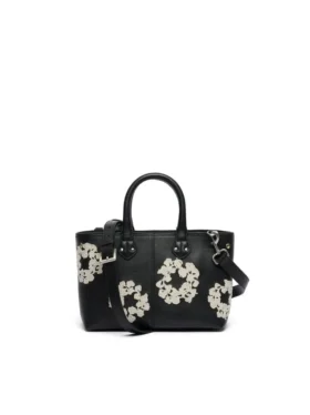 Kleine Ledertasche „Cotton Wreath“