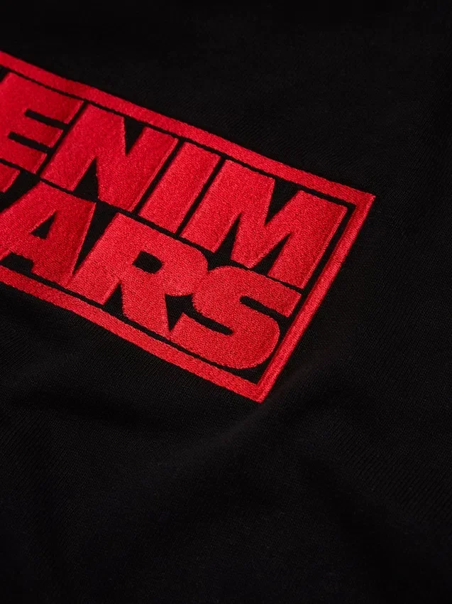 „Larmes de Denim“-T-Shirt, schwarz