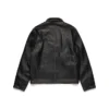 Libertas Crest Lederjacke, gewaschen, schwarz