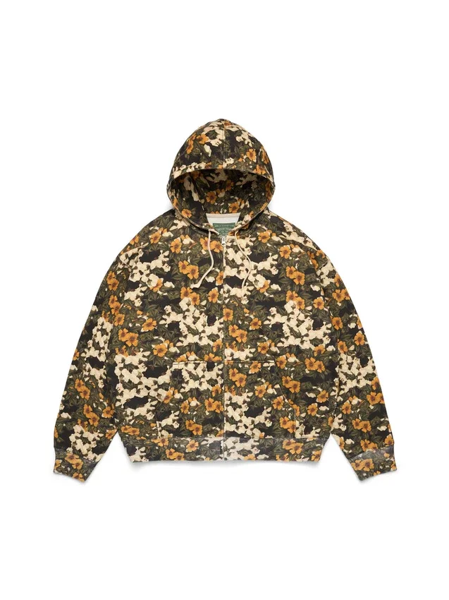 Libertas-Hoodie mit Reißverschluss und Blumenprint