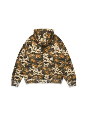 Libertas-Hoodie mit Reißverschluss und Blumenprint