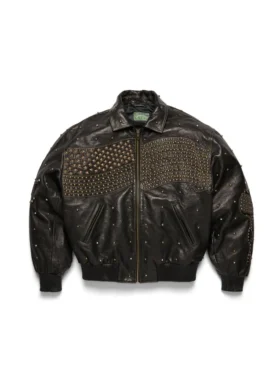 Libertas-Lederjacke mit Nieten