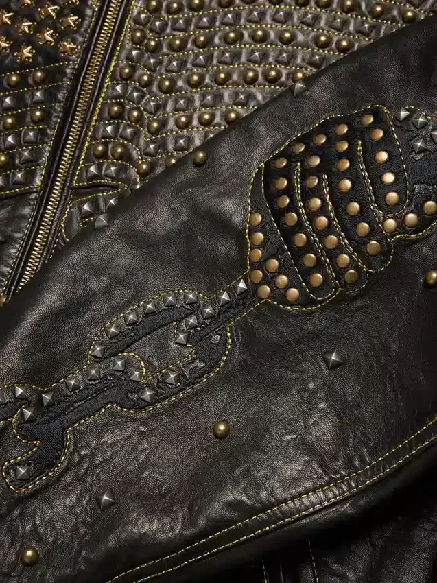 Libertas-Lederjacke mit Nieten