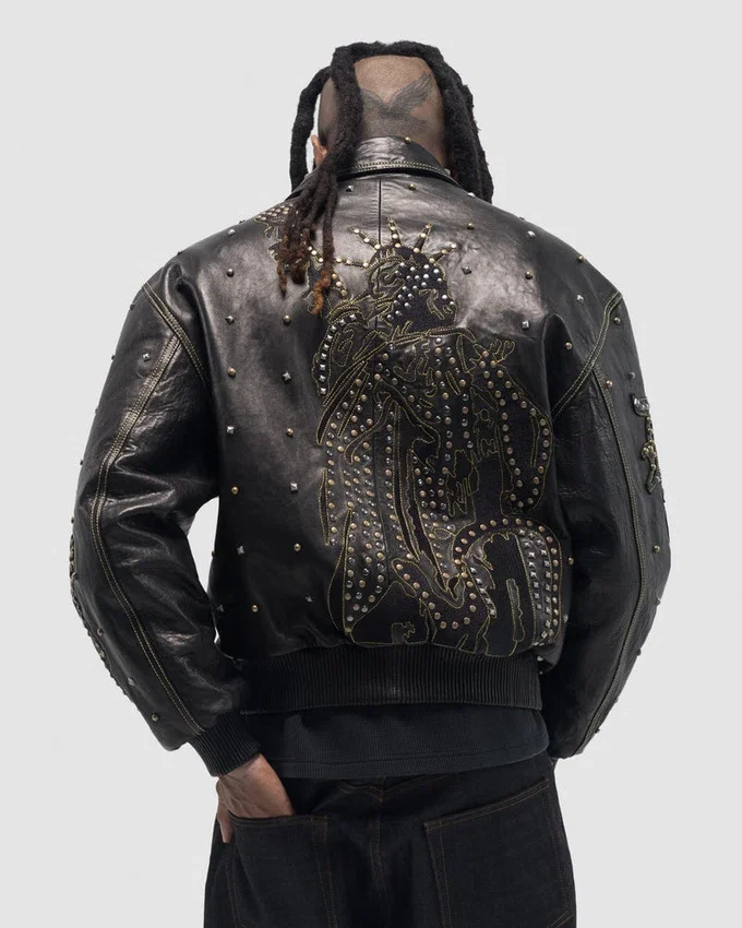 Libertas-Lederjacke mit Nieten