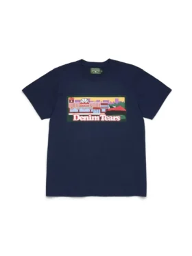 Liberty Rock Skyline T-Shirt, Marineblau