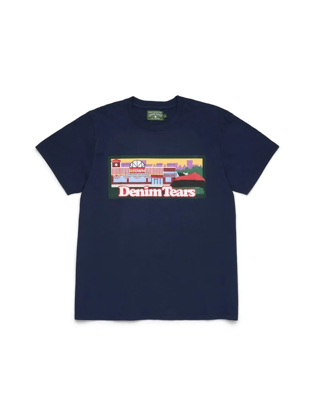 Liberty Rock Skyline T-Shirt, Marineblau