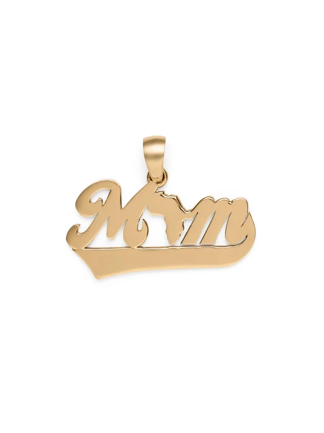„Mom“-Anhänger aus Gold