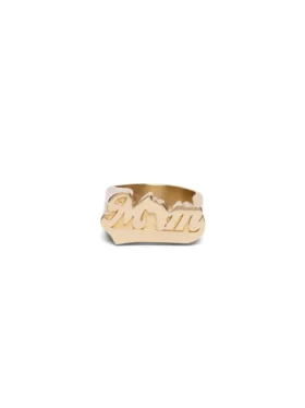 „Mom“-Ring aus Gold