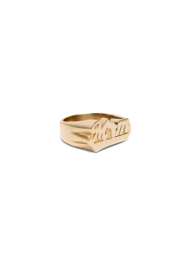 „Mom“-Ring aus Gold