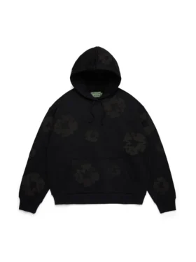 Mono-Cotton Wreath Hoodie, schwarz