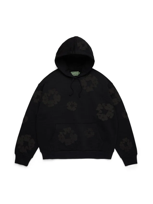 Mono-Cotton Wreath Hoodie, schwarz