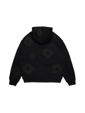 Mono-Cotton Wreath Hoodie, schwarz