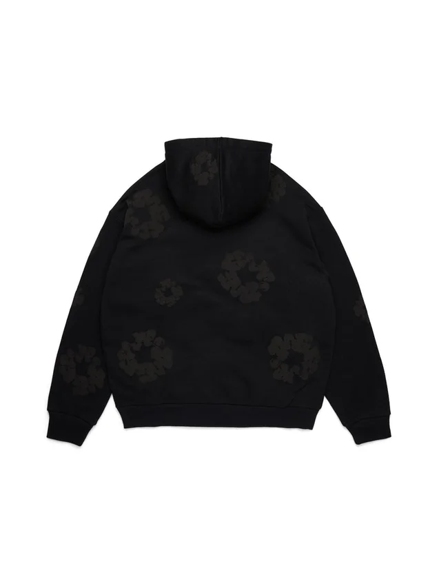 Mono-Cotton Wreath Hoodie, schwarz