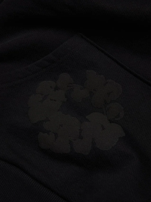Mono-Cotton Wreath Hoodie, schwarz