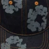 Mono Cotton Wreath Raw Denim Cap, Washed Indigo