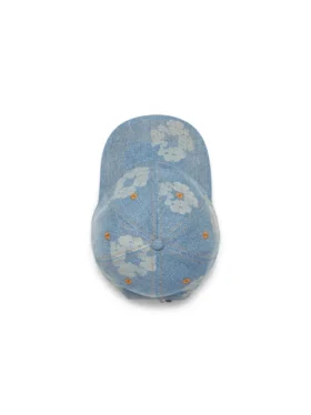 Mono Cotton Wreath Raw Denim-Kappe, helle Waschung