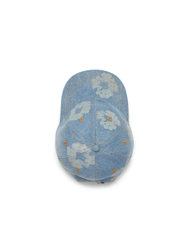 Mono Cotton Wreath Raw Denim-Kappe, helle Waschung