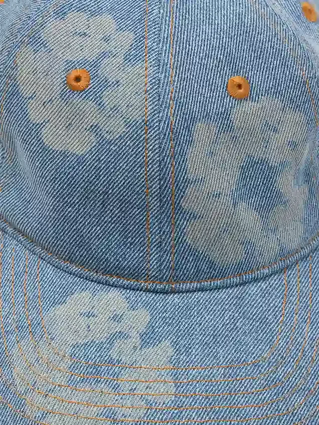 Mono Cotton Wreath Raw Denim-Kappe, helle Waschung