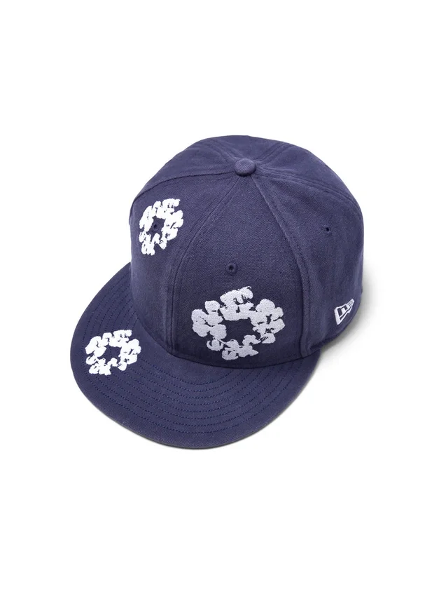 New Era 59FIFTY Canvas-Fitted-Cap „Cotton Wreath“ in Indigo