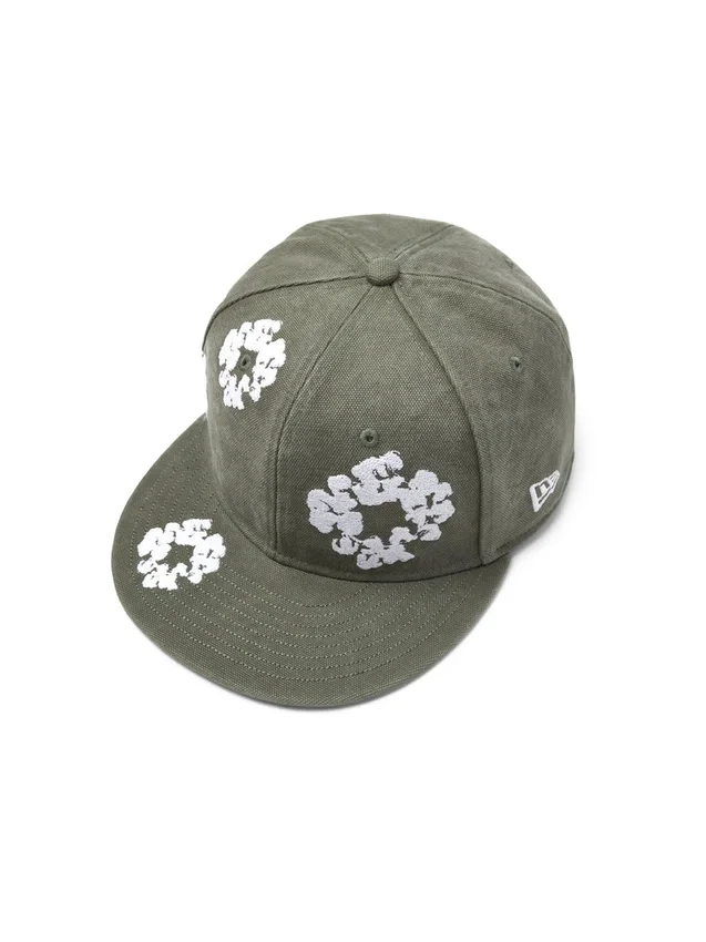 New Era 59FIFTY Canvas-Fitted-Cap „Cotton Wreath“ in Oliv