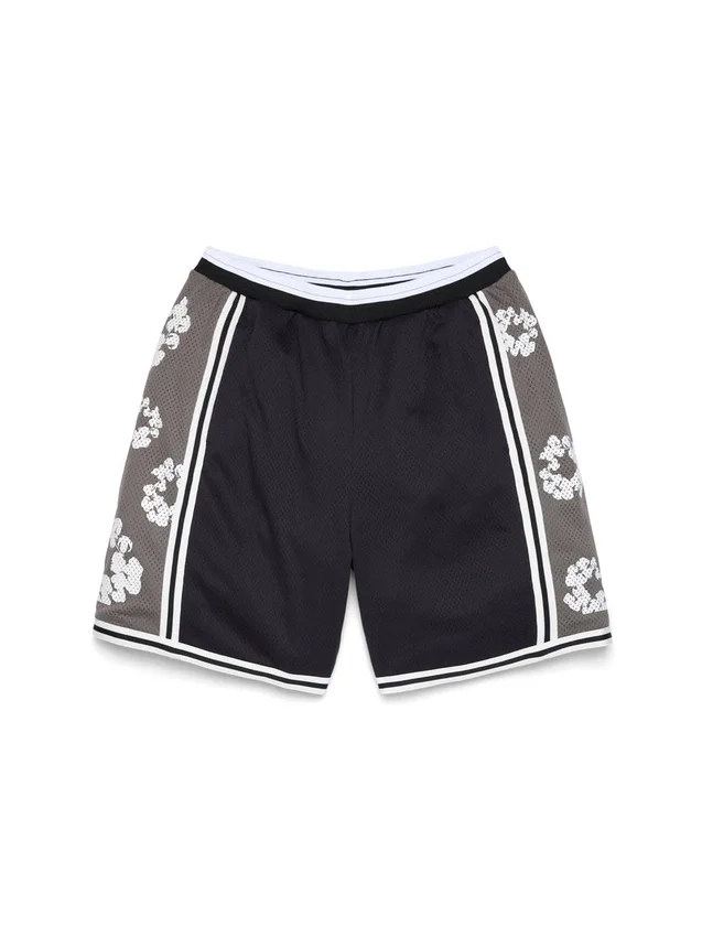Olaf-Shorts mit Cotton Wreath, schwarz