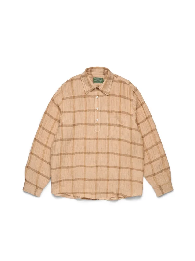 Overcheck-Pullover, hellbraun