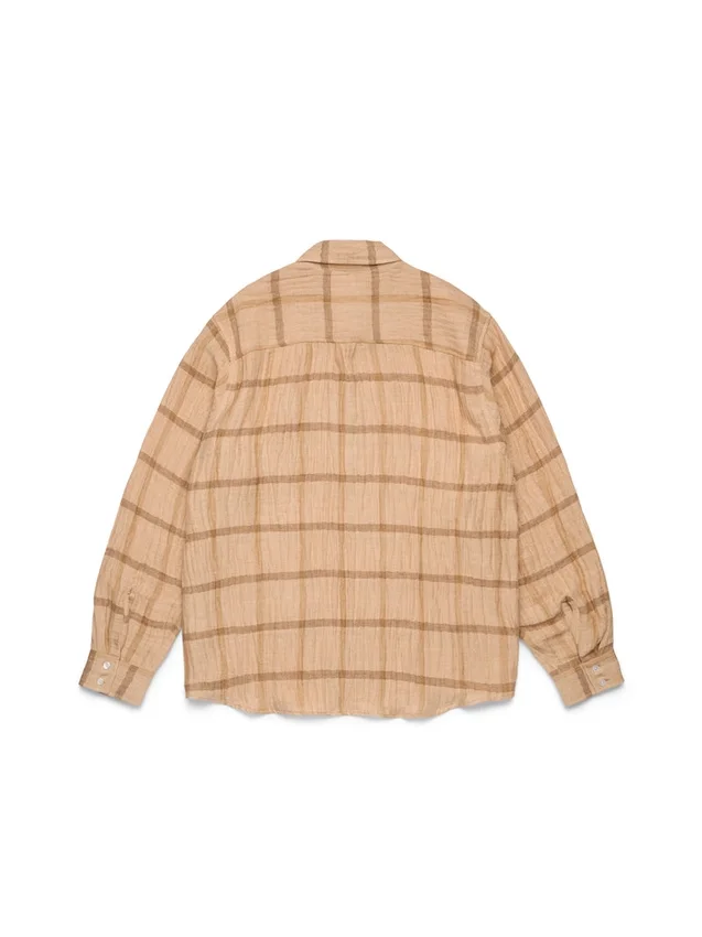 Overcheck-Pullover, hellbraun