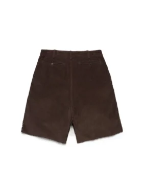Oxidierte Cord-Shorts mit Nieten