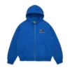 Pan-African-Kapuzenpullover mit Reißverschluss, blau