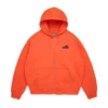Panafrikanischer Kapuzenpullover mit Reißverschluss, orange