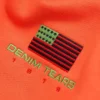 Panafrikanischer Kapuzenpullover mit Reißverschluss, orange