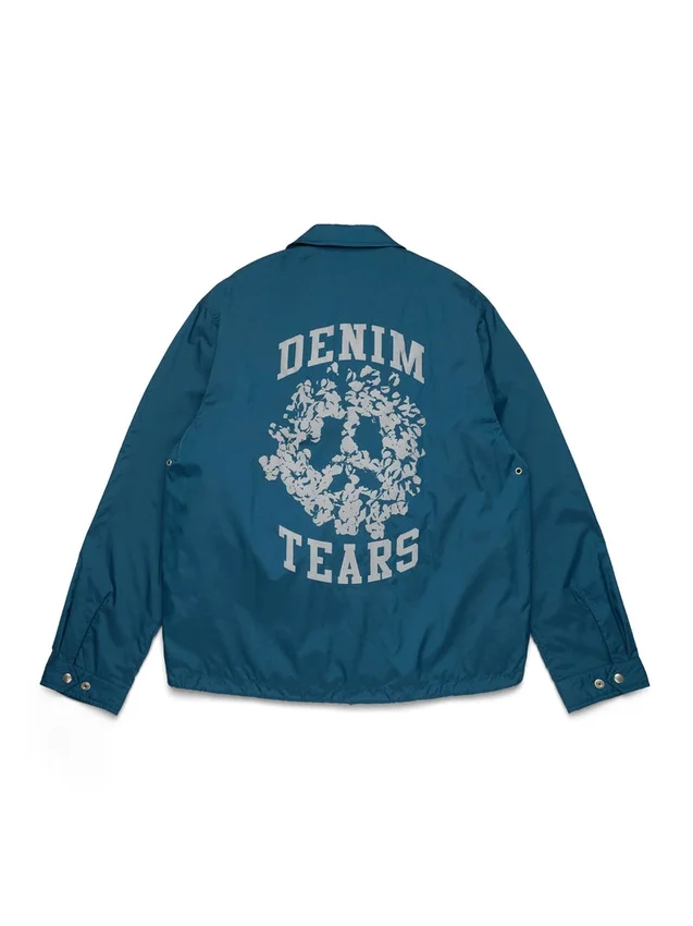 Peace Wreath Coaches-Jacke Blau