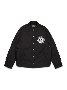 Peace Wreath Coaches-Jacke Schwarz
