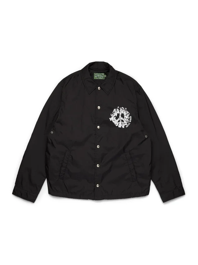 Peace Wreath Coaches-Jacke Schwarz