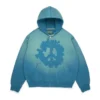 Peace Wreath Knockout Zip Hoodie Blau